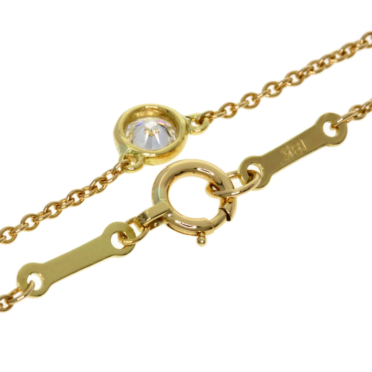 TIFFANY&Co. By The Yard Diamond Necklace K18 Yellow Gold Ladies [Used]