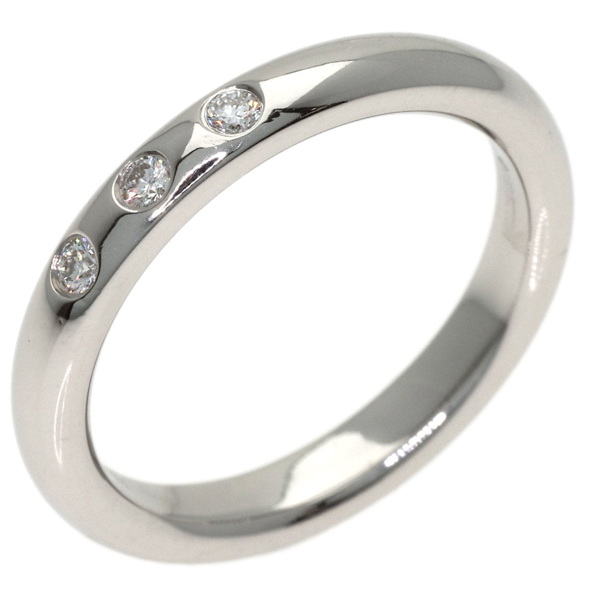 TIFFANY&Co. Wedding 3P Diamond Ring Platinum PT950 Ladies [Used]