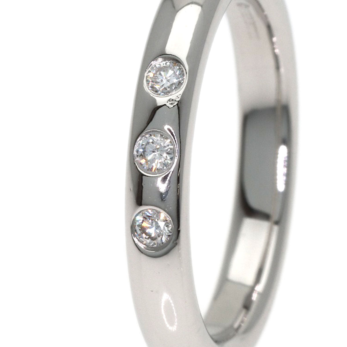 TIFFANY&Co. Wedding 3P Diamond Ring Platinum PT950 Ladies [Used]