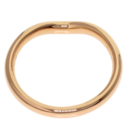 TIFFANY&Co. Curved Band 3P Diamond Ring K18 Pink Gold Ladies [Used]