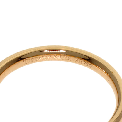 TIFFANY&Co. Curved Band 3P Diamond Ring K18 Pink Gold Ladies [Used]