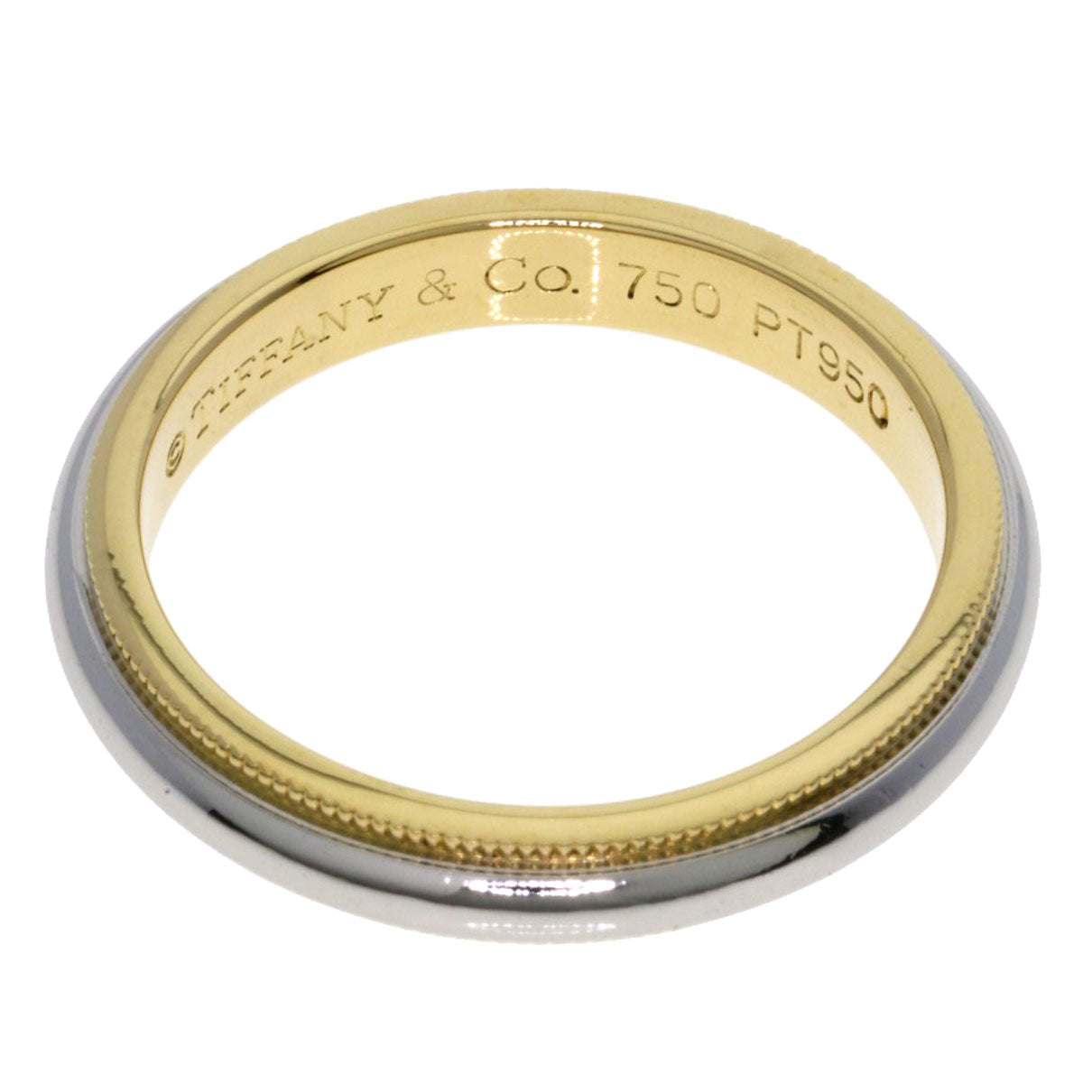 TIFFANY&Co. Milgrain Ring Platinum PT950 18K Yellow GoldLadies [Used]