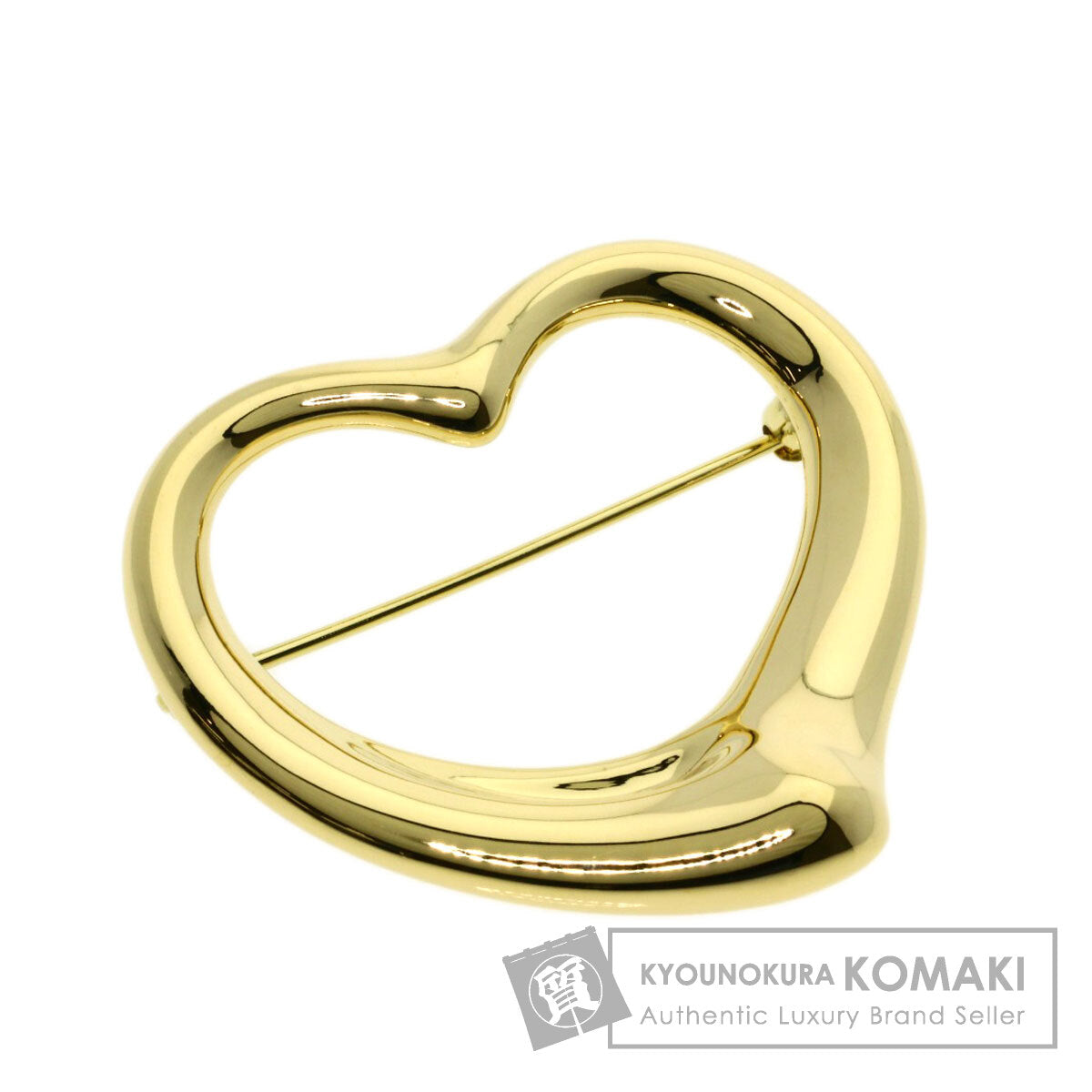 TIFFANY&Co. Open heart Brooch K18 Yellow Gold Ladies [Used]