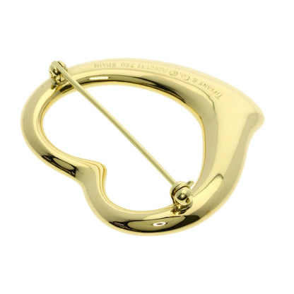 TIFFANY&Co. Open heart Brooch K18 Yellow Gold Ladies [Used]