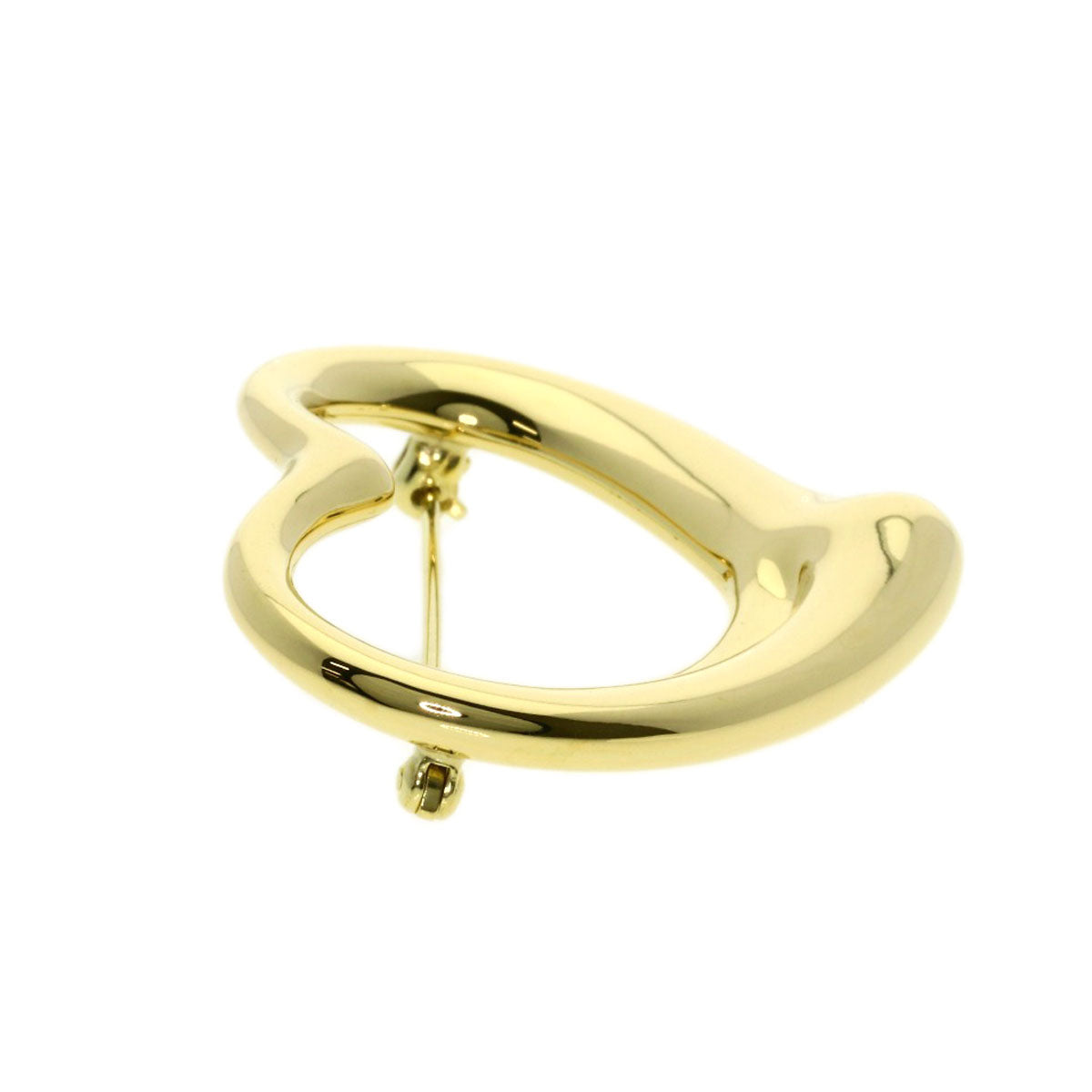 TIFFANY&Co. Open heart Brooch K18 Yellow Gold Ladies [Used]