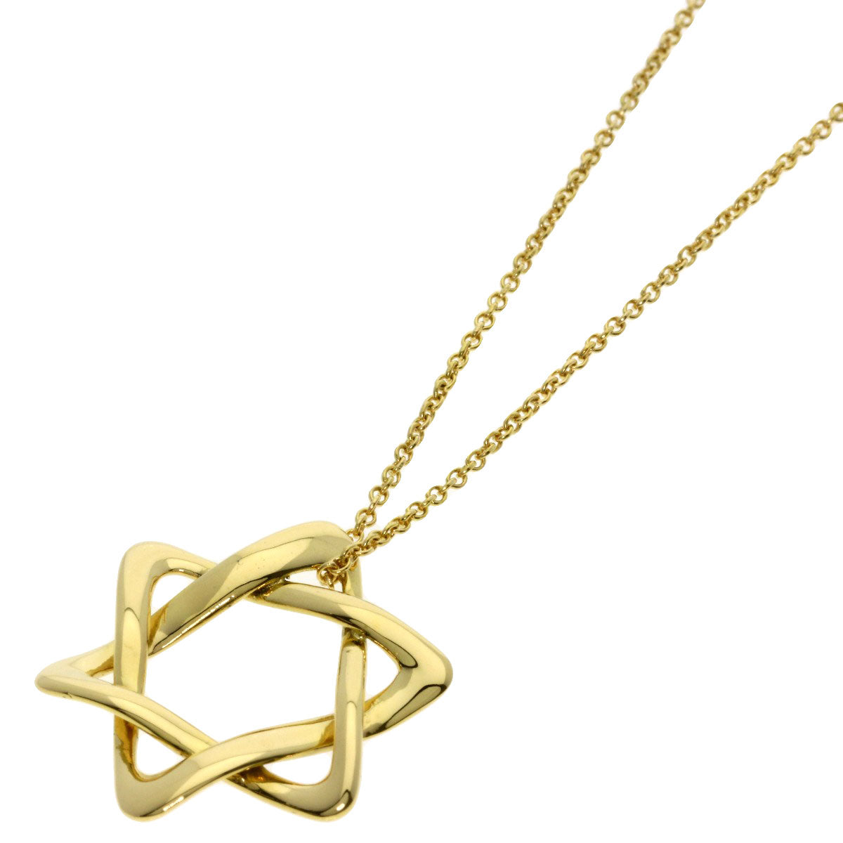 TIFFANY&Co. Star of david Necklace K18 Yellow Gold Ladies [Used]