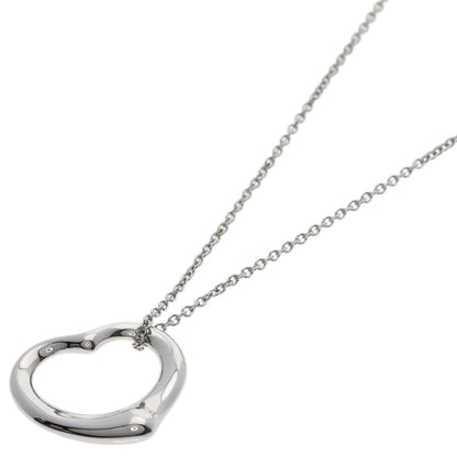 TIFFANY&Co. Open heart Necklace Platinum PT950 Ladies [Used]