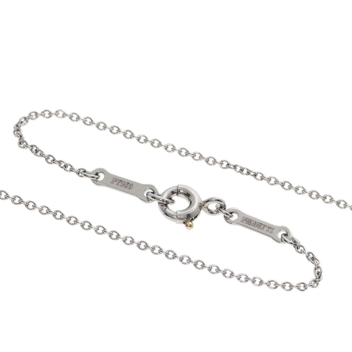 TIFFANY&Co. Open heart Necklace Platinum PT950 Ladies [Used]