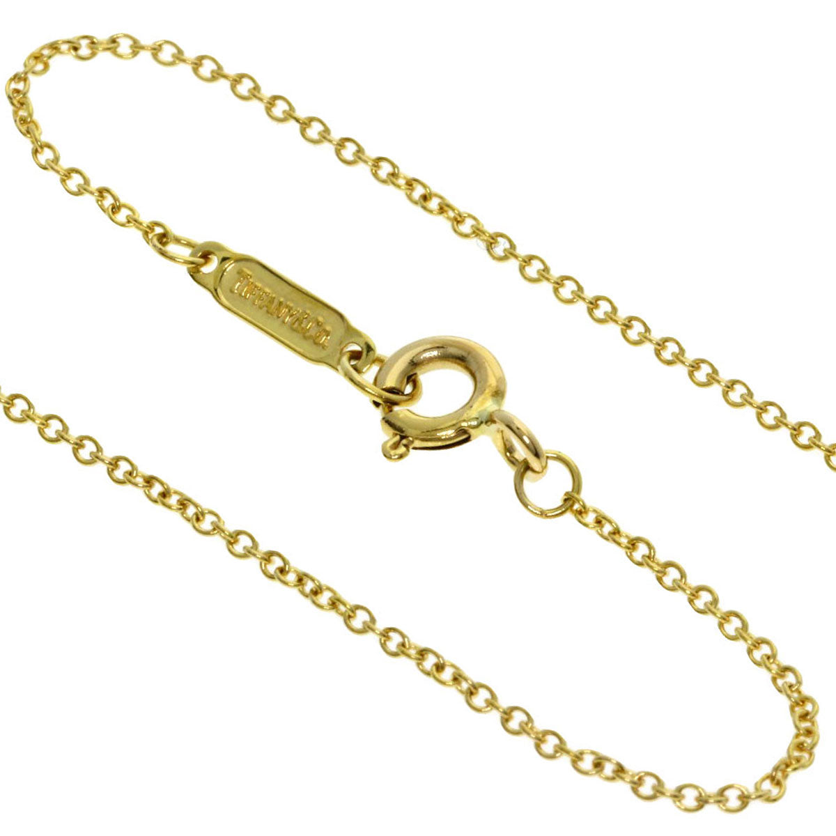 TIFFANY&Co. Cross-stitch Necklace K18 Yellow Gold Ladies [Used]