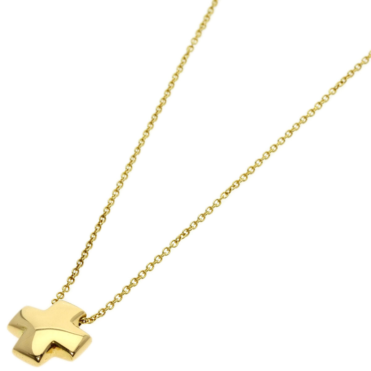 TIFFANY&Co. Roman cross Necklace K18 Yellow Gold Ladies [Used]