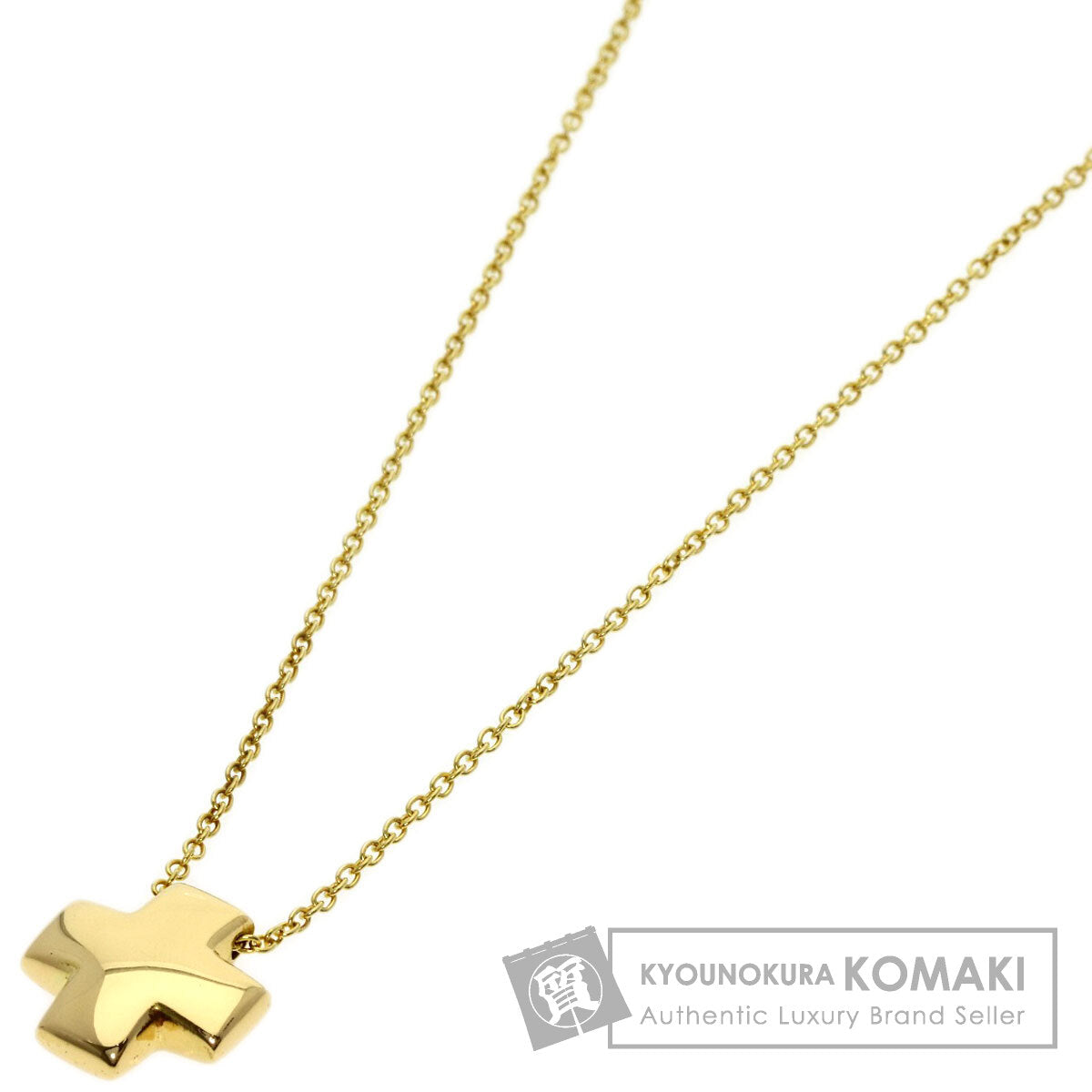 TIFFANY&Co. Roman cross Necklace K18 Yellow Gold Ladies [Used]