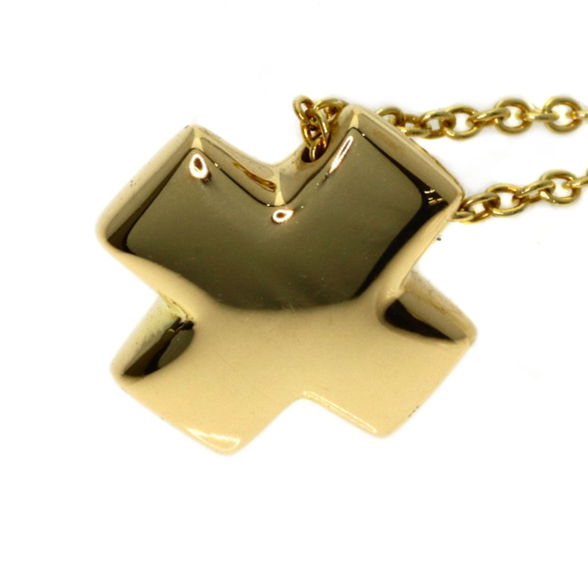 TIFFANY&Co. Roman cross Necklace K18 Yellow Gold Ladies [Used]