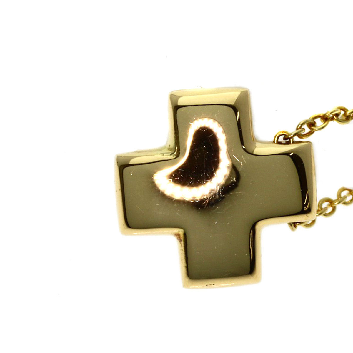 TIFFANY&Co. Roman cross Necklace K18 Yellow Gold Ladies [Used]