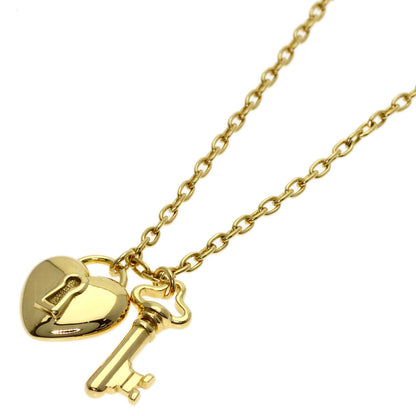 TIFFANY&Co. Heart lock key Necklace K18 Yellow Gold Ladies [Used]