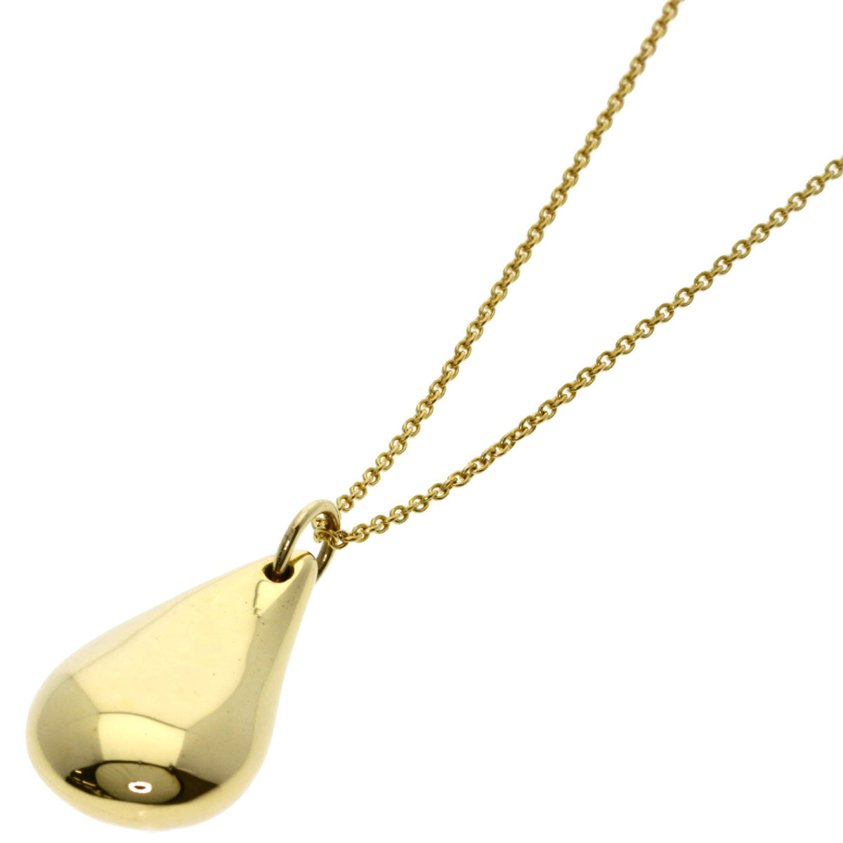 TIFFANY&Co. teardrop Necklace K18 Yellow Gold Ladies [Used]