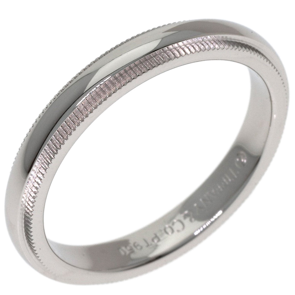 TIFFANY&Co. Milgrain Ring Platinum PT950 Ladies [Used]