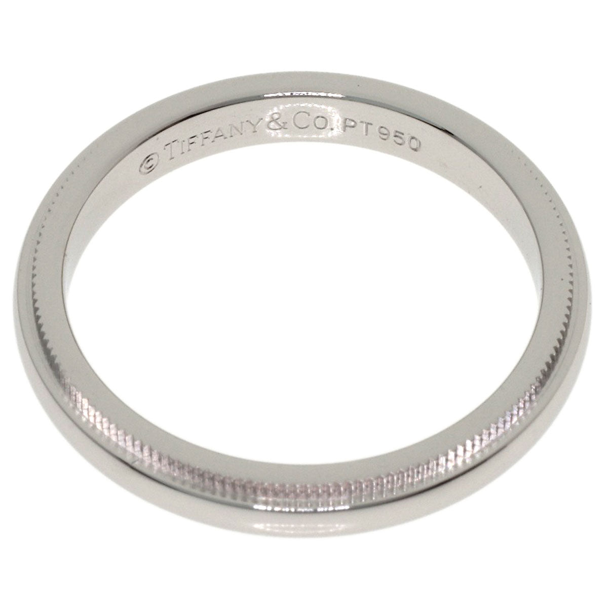 TIFFANY&Co. Milgrain Ring Platinum PT950 Ladies [Used]