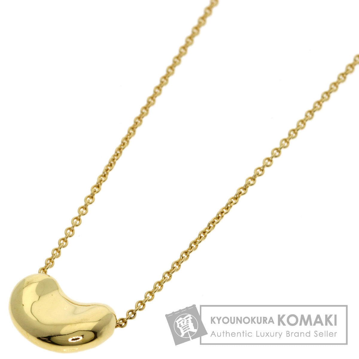 TIFFANY&Co. Bean Necklace K18 Yellow Gold Ladies [Used]