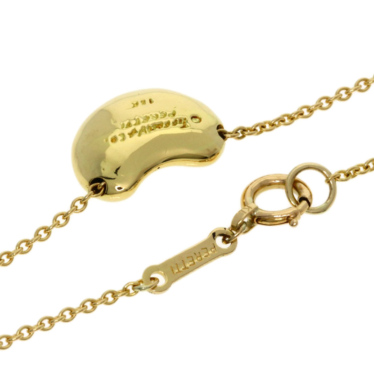 TIFFANY&Co. Bean Necklace K18 Yellow Gold Ladies [Used]