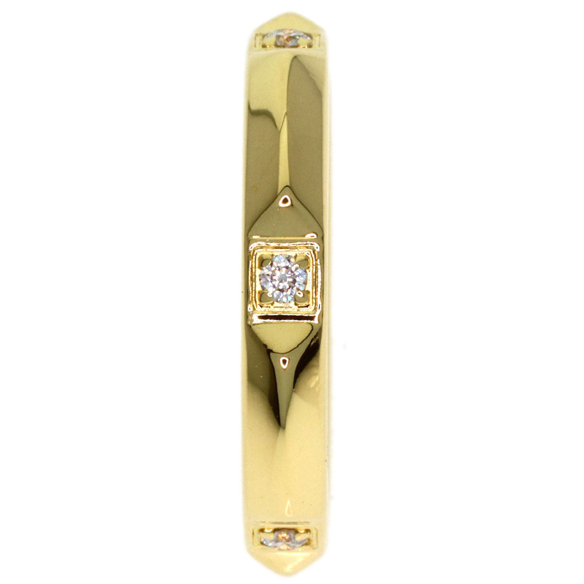 TIFFANY&Co. True Band Diamond Ring K18 Yellow Gold Ladies [Used]