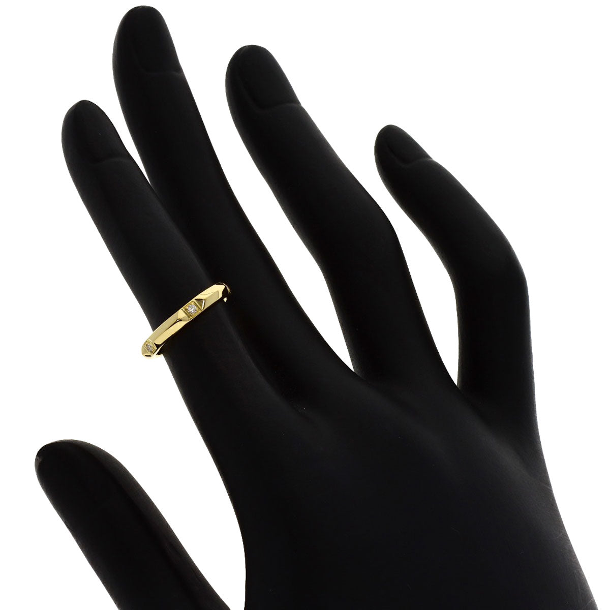 TIFFANY&Co. True Band Diamond Ring K18 Yellow Gold Ladies [Used]