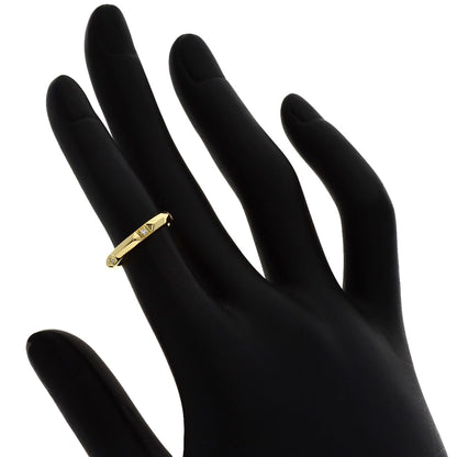 TIFFANY&Co. True Band Diamond Ring K18 Yellow Gold Ladies [Used]