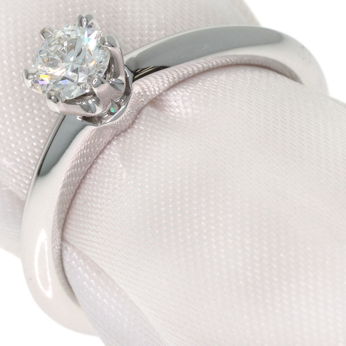 TIFFANY&Co. Solitaire Diamond Ring Platinum PT950 Ladies [Used]