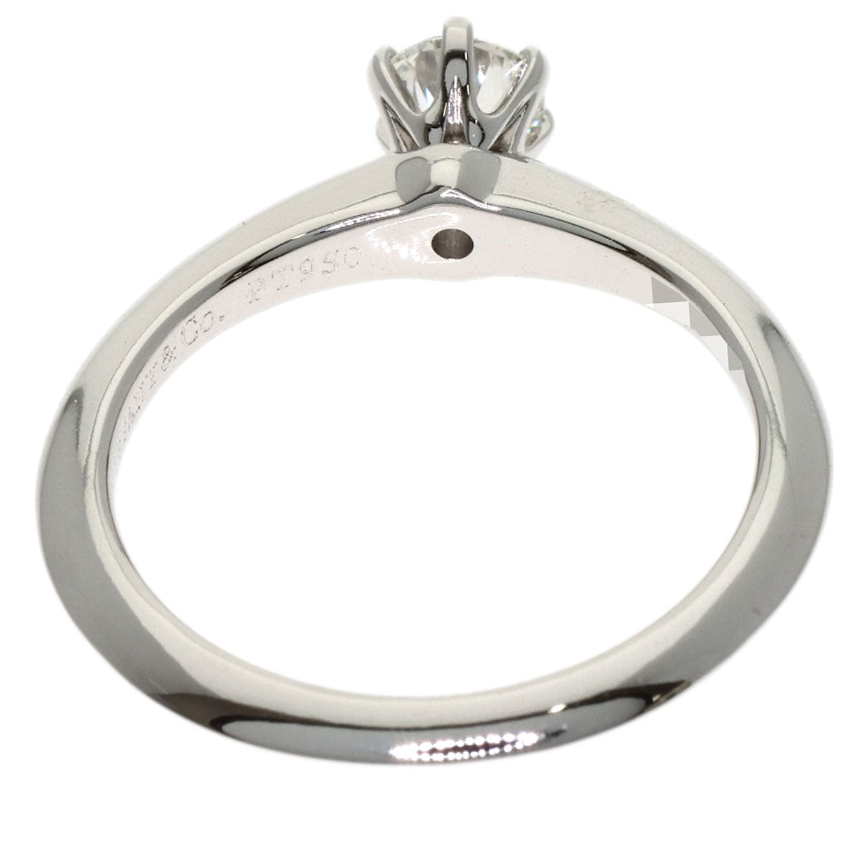 TIFFANY&Co. Solitaire Diamond Ring Platinum PT950 Ladies [Used]