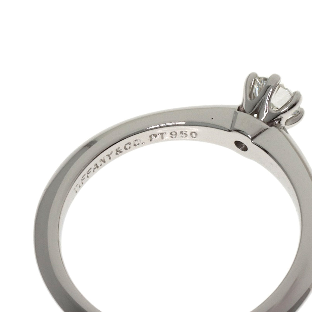 TIFFANY&Co. Solitaire Diamond Ring Platinum PT950 Ladies [Used]