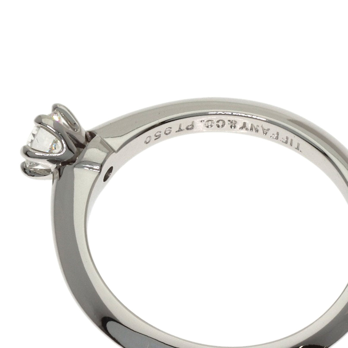 TIFFANY&Co. Solitaire Diamond Ring Platinum PT950 Ladies [Used]