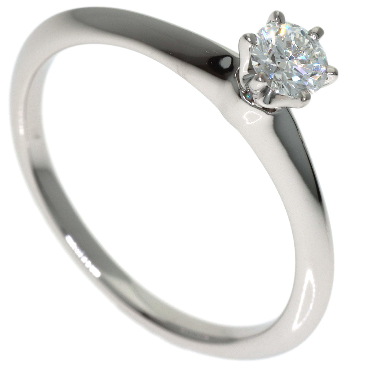 TIFFANY&Co. Solitaire Diamond Ring Platinum PT950 Ladies [Used]