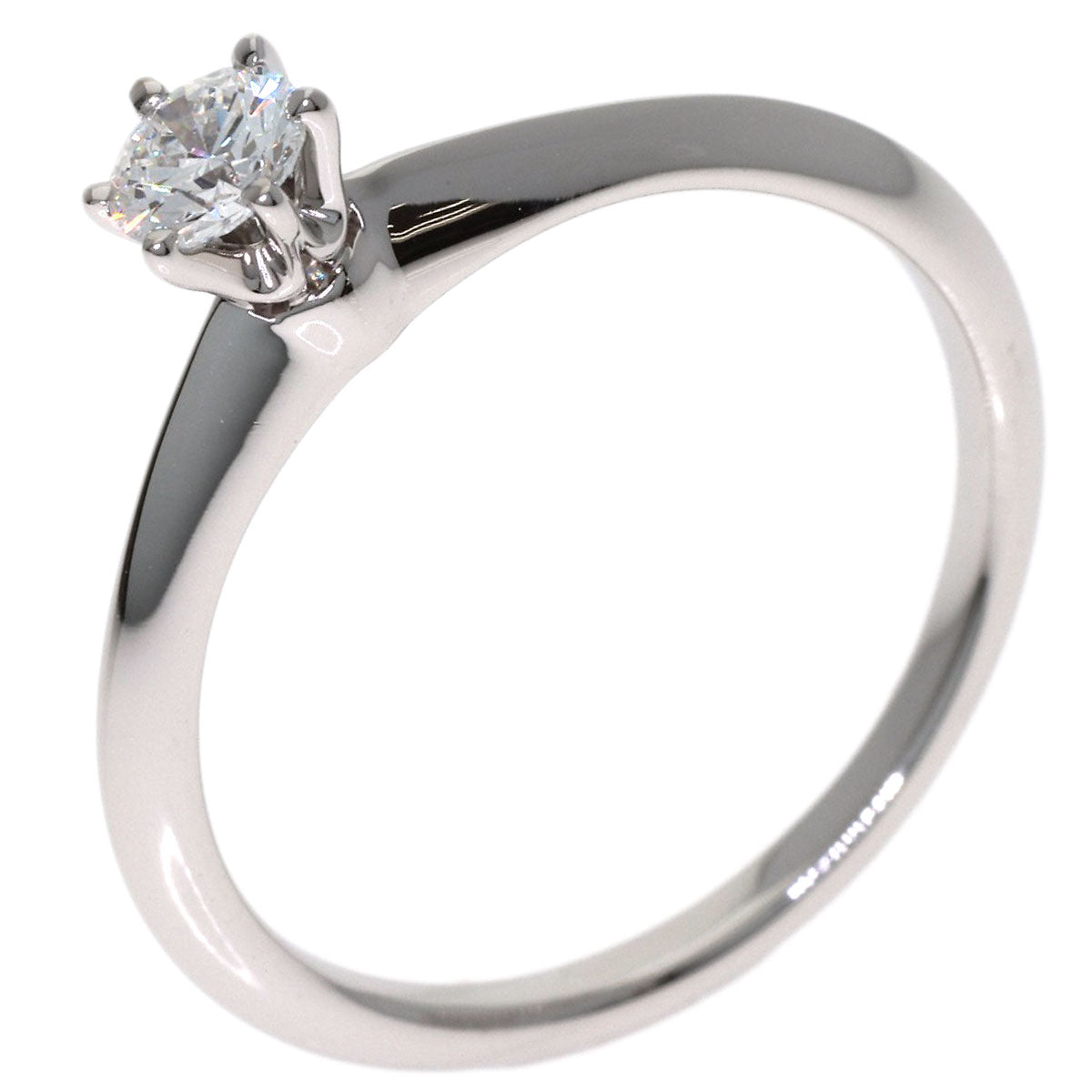 TIFFANY&Co. Solitaire Diamond Ring Platinum PT950 Ladies [Used]