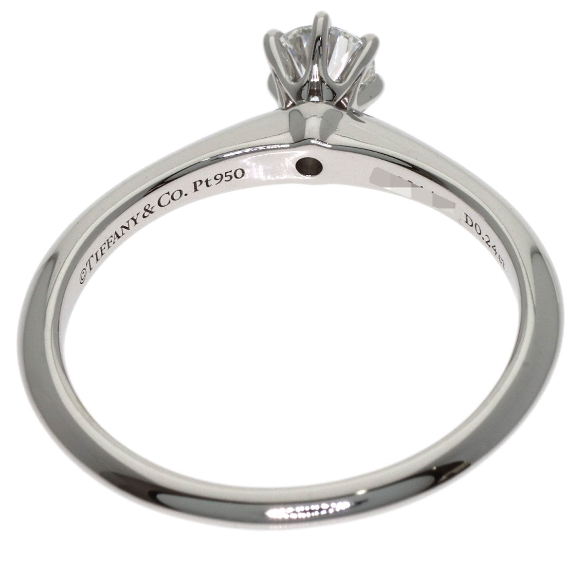 TIFFANY&Co. Solitaire Diamond Ring Platinum PT950 Ladies [Used]