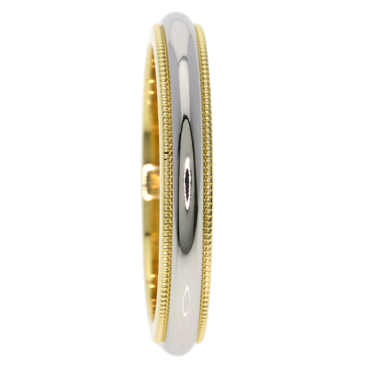 TIFFANY&Co. Milgrain Ring K18 Yellow Gold PT950Ladies [Used]