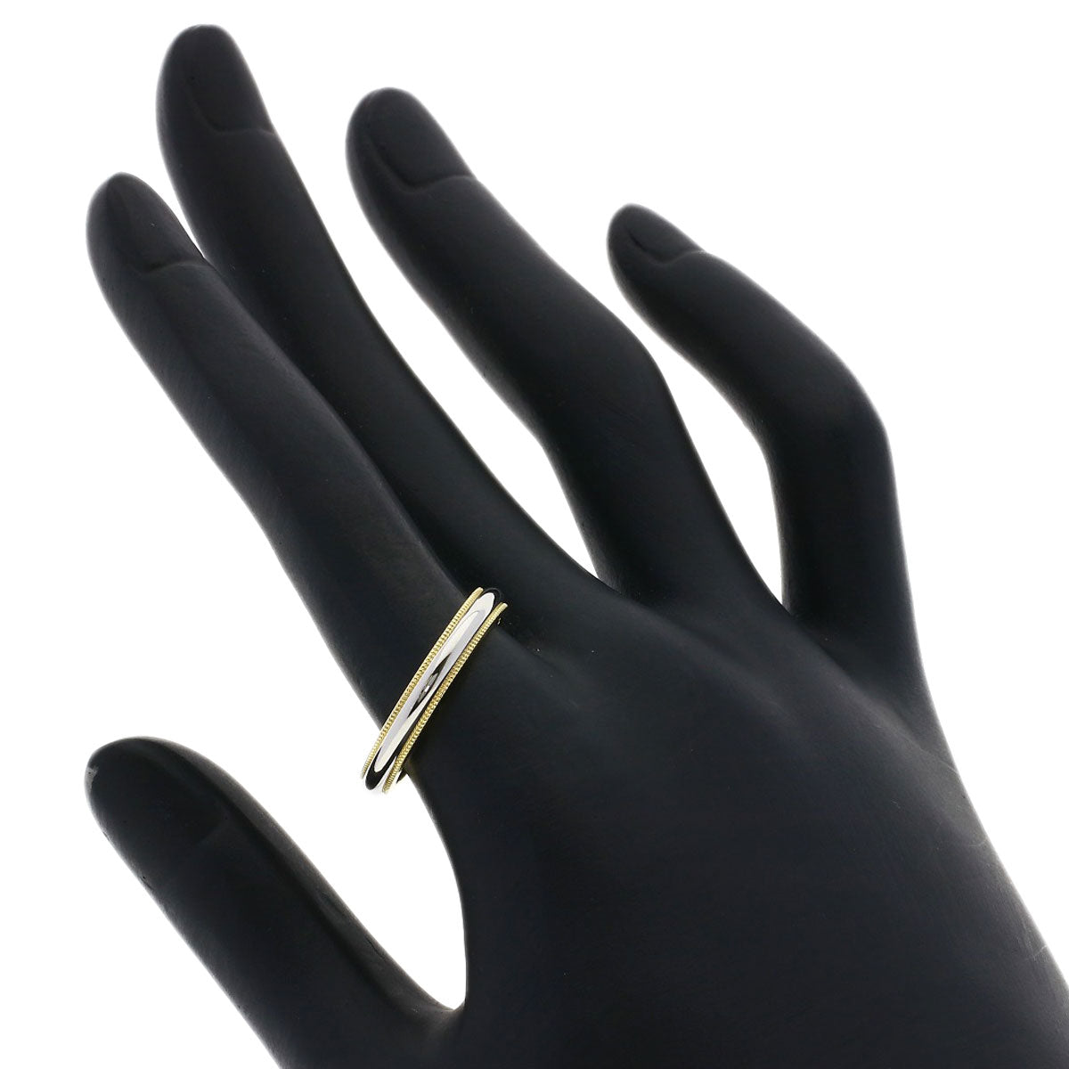 TIFFANY&Co. Milgrain Ring K18 Yellow Gold PT950Ladies [Used]