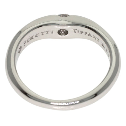 TIFFANY&Co. Curved Band 1P Diamond Ring Platinum PT950 Ladies [Used]