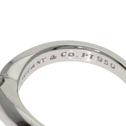 TIFFANY&Co. Curved Band 1P Diamond Ring Platinum PT950 Ladies [Used]