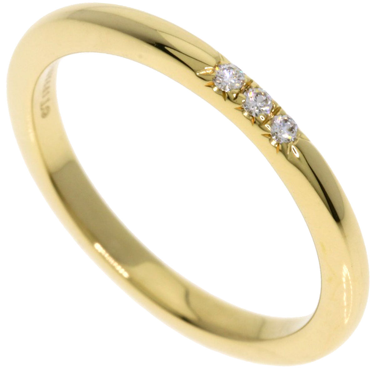 TIFFANY&Co. Forever Band 3P Diamond Ring K18 Yellow Gold Ladies [Used]