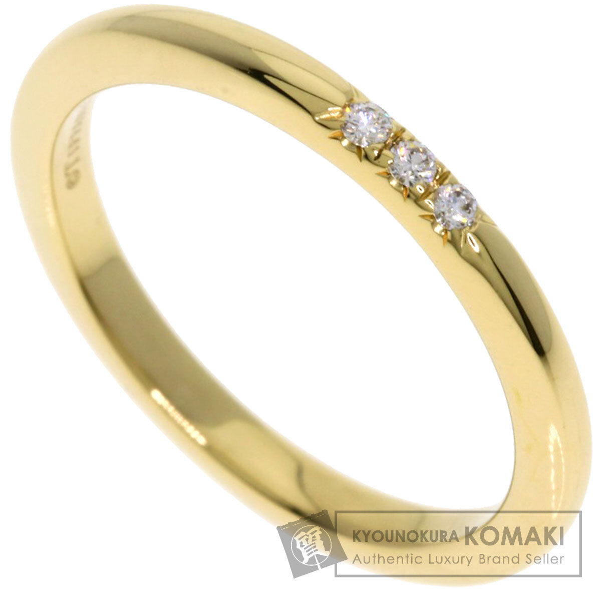 TIFFANY&Co. Forever Band 3P Diamond Ring K18 Yellow Gold Ladies [Used]