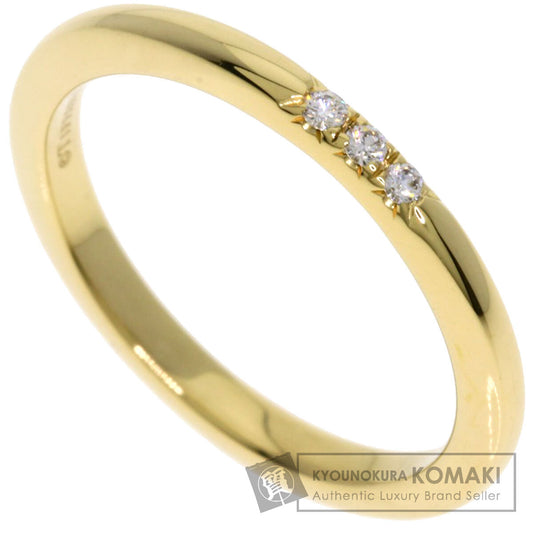 TIFFANY&Co. Forever Band 3P Diamond Ring K18 Yellow Gold Ladies [Used]