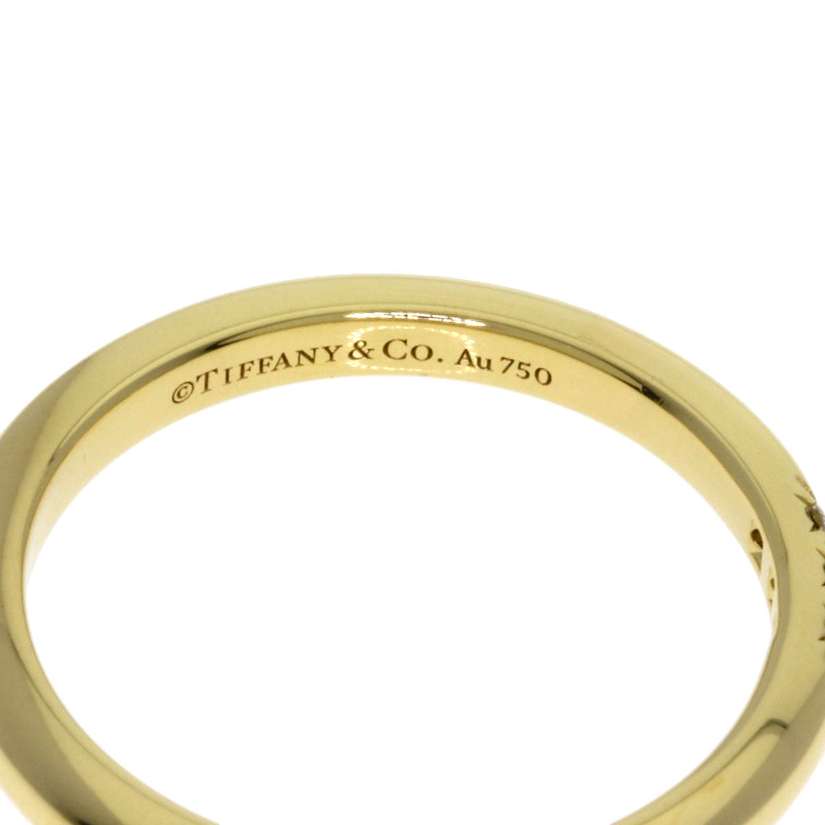 TIFFANY&Co. Forever Band 3P Diamond Ring K18 Yellow Gold Ladies [Used]