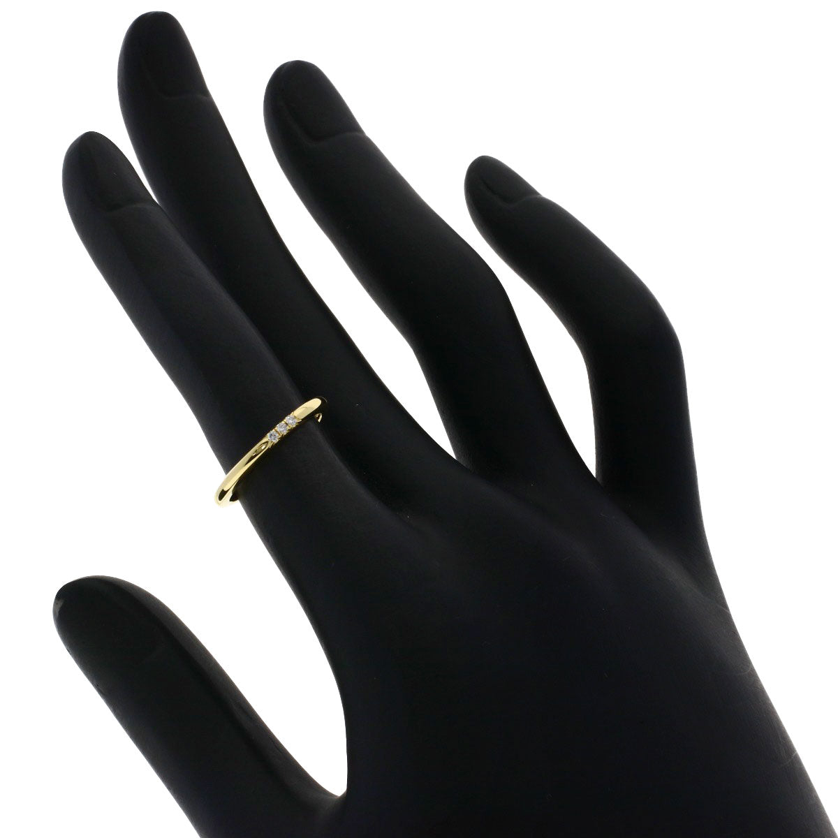 TIFFANY&Co. Forever Band 3P Diamond Ring K18 Yellow Gold Ladies [Used]