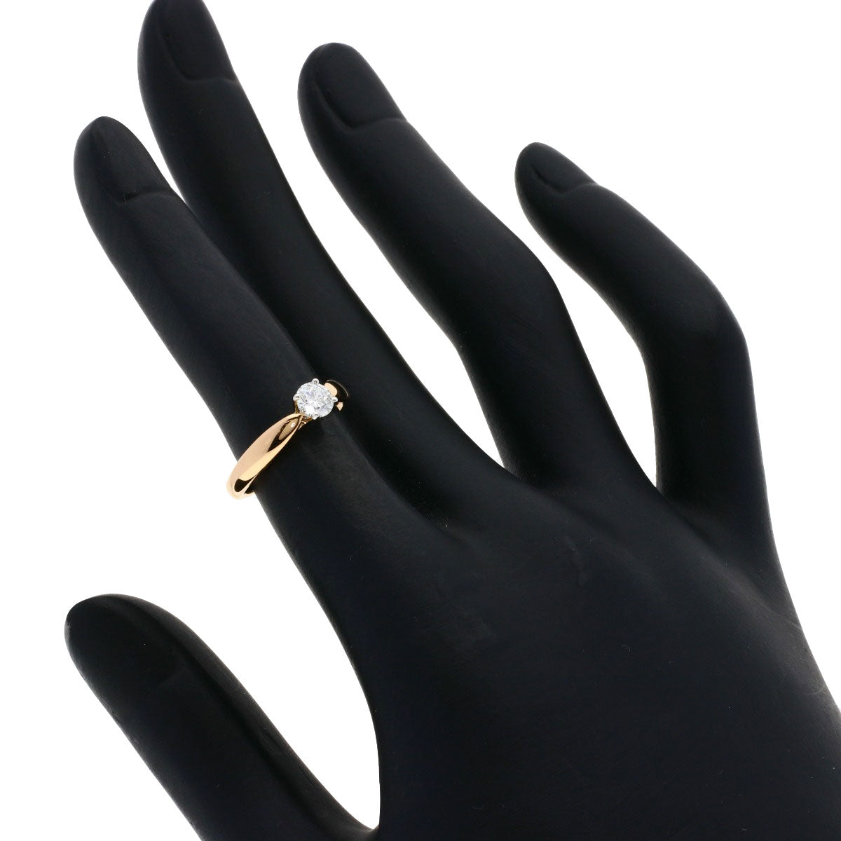 TIFFANY&Co. Harmony Solitaire Diamond F-VVS2-EX Ring K18 Pink Gold PT950Ladies [Used]