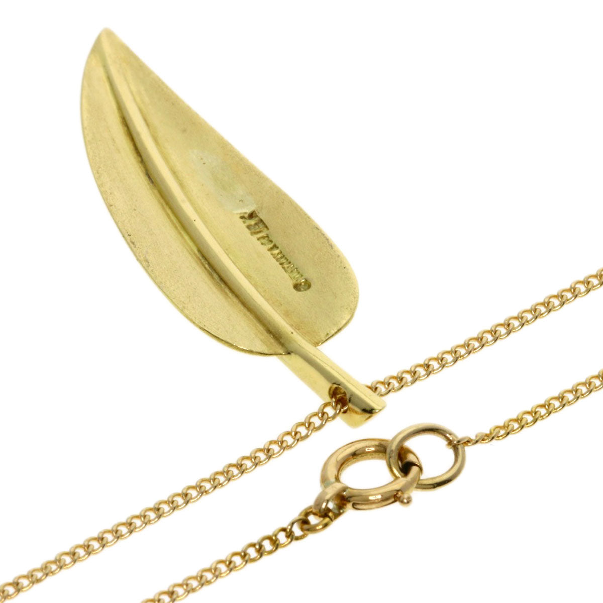 TIFFANY&Co. Leaf Necklace K18 Yellow Gold Ladies [Used]