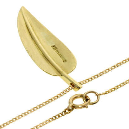TIFFANY&Co. Leaf Necklace K18 Yellow Gold Ladies [Used]