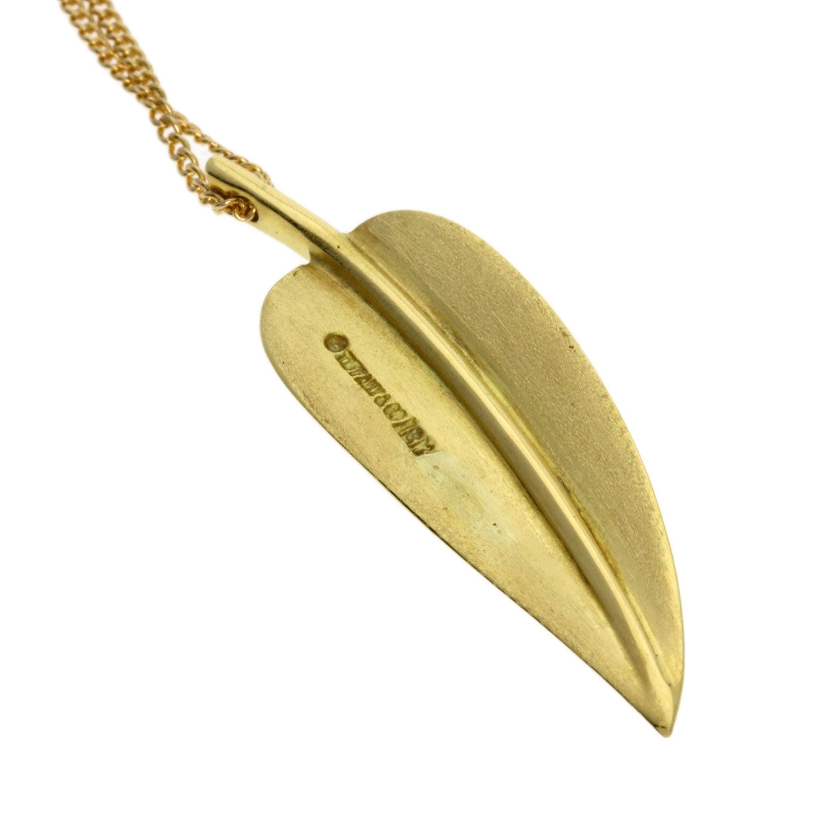 TIFFANY&Co. Leaf Necklace K18 Yellow Gold Ladies [Used]