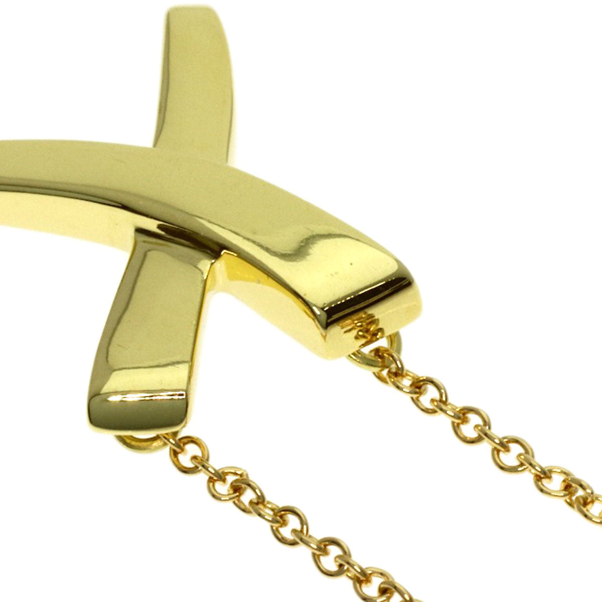 TIFFANY&Co. Kiss Paloma Picasso Necklace K18 Yellow Gold Ladies [Used]