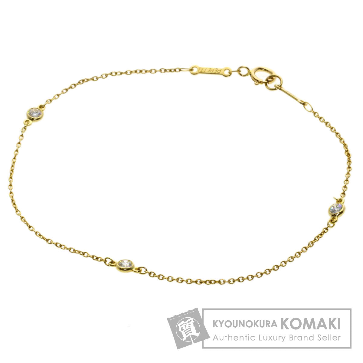 TIFFANY&Co. By The Yard 3P Diamond Bracelet K18 Yellow Gold Ladies [Used]