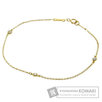 TIFFANY&Co. By The Yard 3P Diamond Bracelet K18 Yellow Gold Ladies [Used]