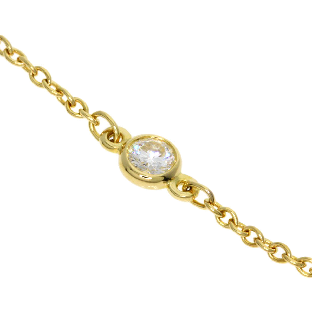 TIFFANY&Co. By The Yard 3P Diamond Bracelet K18 Yellow Gold Ladies [Used]